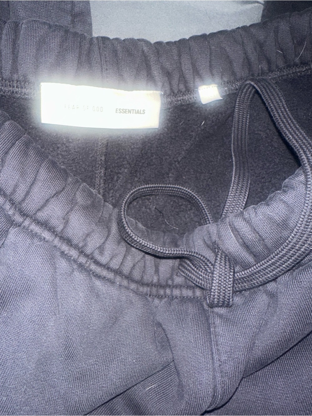 Essentials Black Sweatpants with Side Script - Picture 4 of 5